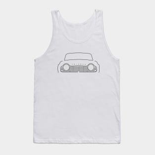 Triumph TR4 classic car outline graphic (black) Tank Top